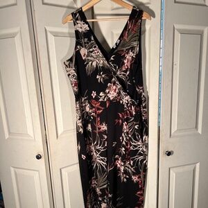 DEX Tropical Jumpsuit with Tie Size 2XL